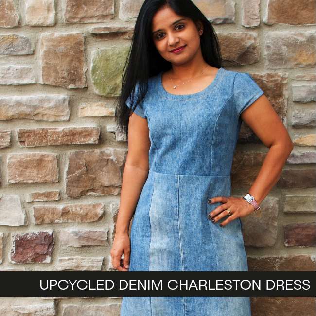 Upcycled Denim Charleston Dress - Hey 